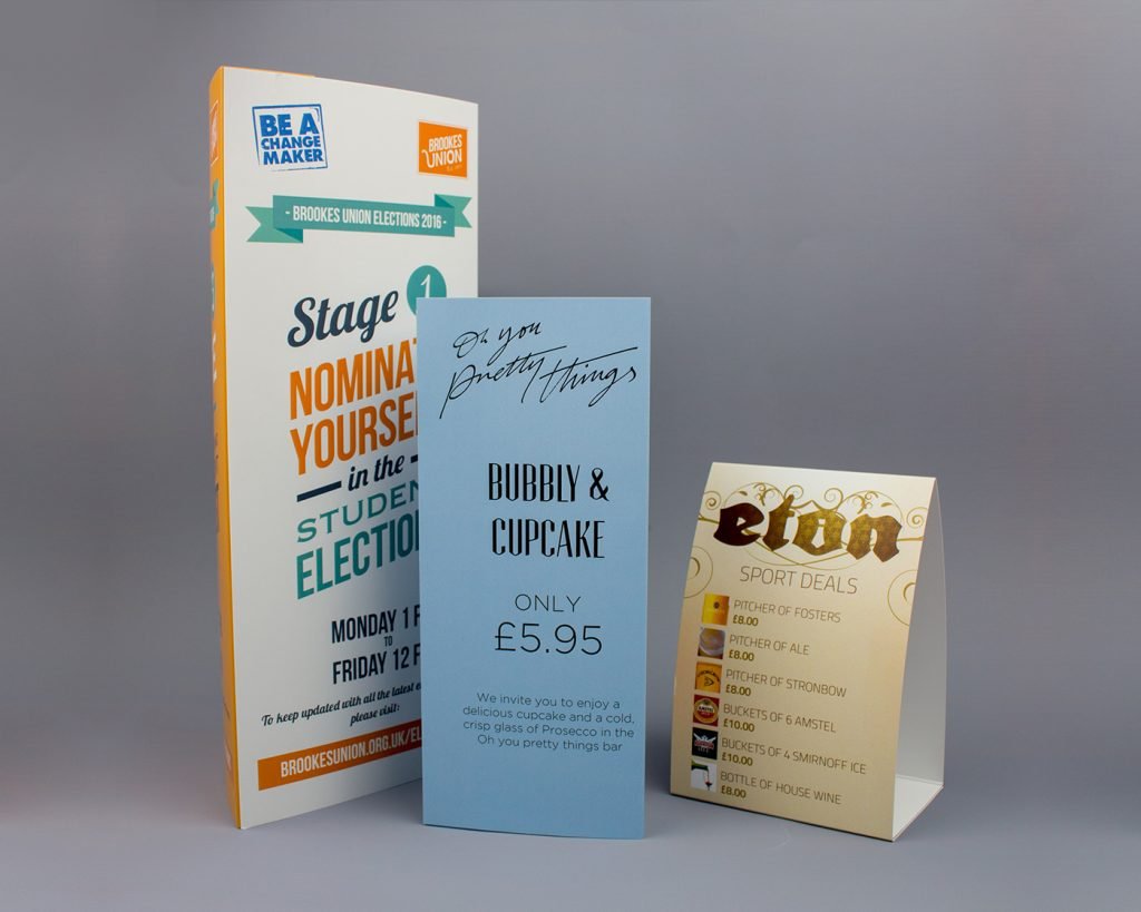 Table Tents Printing Dudley